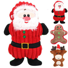 Load image into Gallery viewer, Christmas Santa Claus Pet Dog Toys Chew Squeaker Pet Plush Toys For Dogs Cute Biting Rope Sound Toys - MiniDreamMakers
