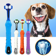 Load image into Gallery viewer, Dog Toothbrush Soft Pet Cat Toothbrush withThree Sided Dogs Rubber Tooth Brush Bad Breath Tartar Teeth Tool Pet Accessories - MiniDreamMakers
