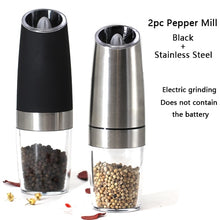 Load image into Gallery viewer, Electric Automatic Mill Pepper and Salt Grinder LED Light Peper Spice Grain Mills Porcelain Grinding Core Mill for Kitchen Tools - MiniDreamMakers
