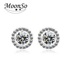 Load image into Gallery viewer, 2020 Fashion Luxury 925 Sterling Silver 6mm Small Zircon Stud Earing Earrings for women christmas gift korean jewelry E232 - MiniDreamMakers
