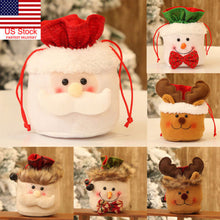 Load image into Gallery viewer, 1Pcs Christmas Kids Candy Bags Pouch Cotton Santa Claus Snowmen Xmas Gift Bag Children Bag Drawstring Container - MiniDreamMakers
