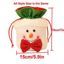 Load image into Gallery viewer, 1Pcs Christmas Kids Candy Bags Pouch Cotton Santa Claus Snowmen Xmas Gift Bag Children Bag Drawstring Container - MiniDreamMakers

